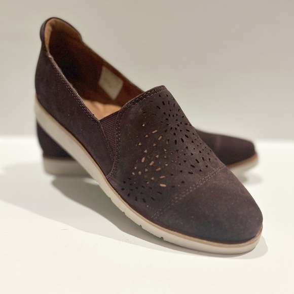 NWOT Rockport Cobb Hill by New Balance Lacy slip on Suide Loafer Eggplant size 6 - Picture 2 of 11